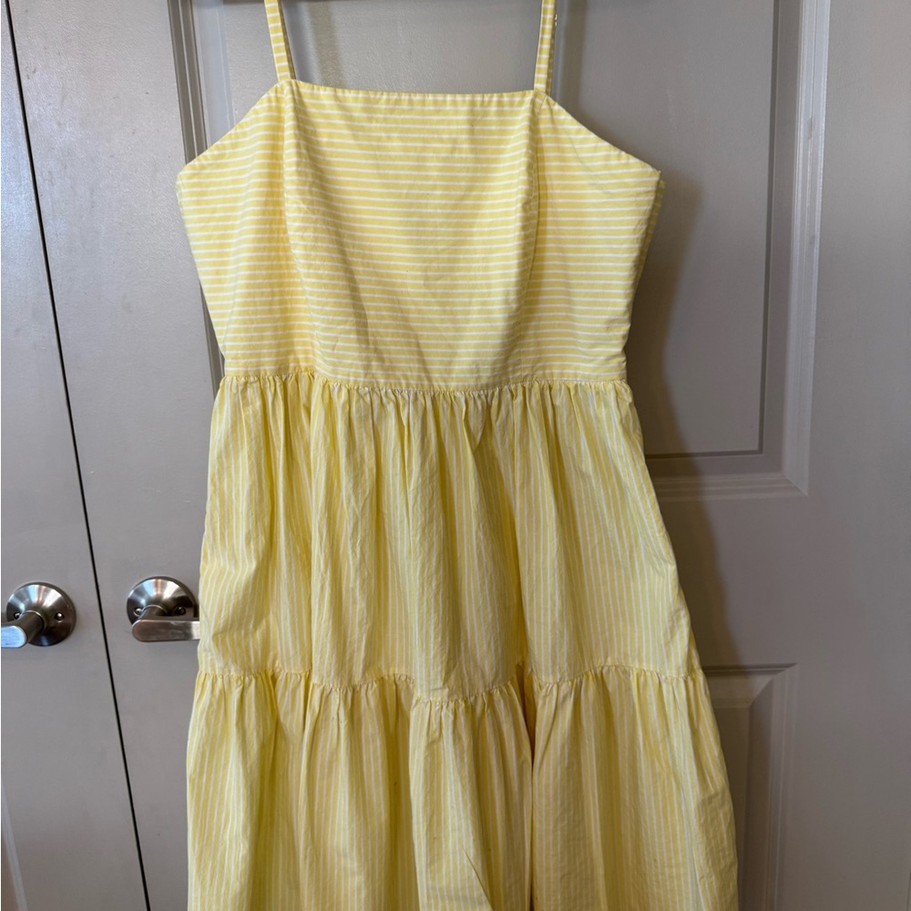 J Crew Yellow Striped cadual Dress